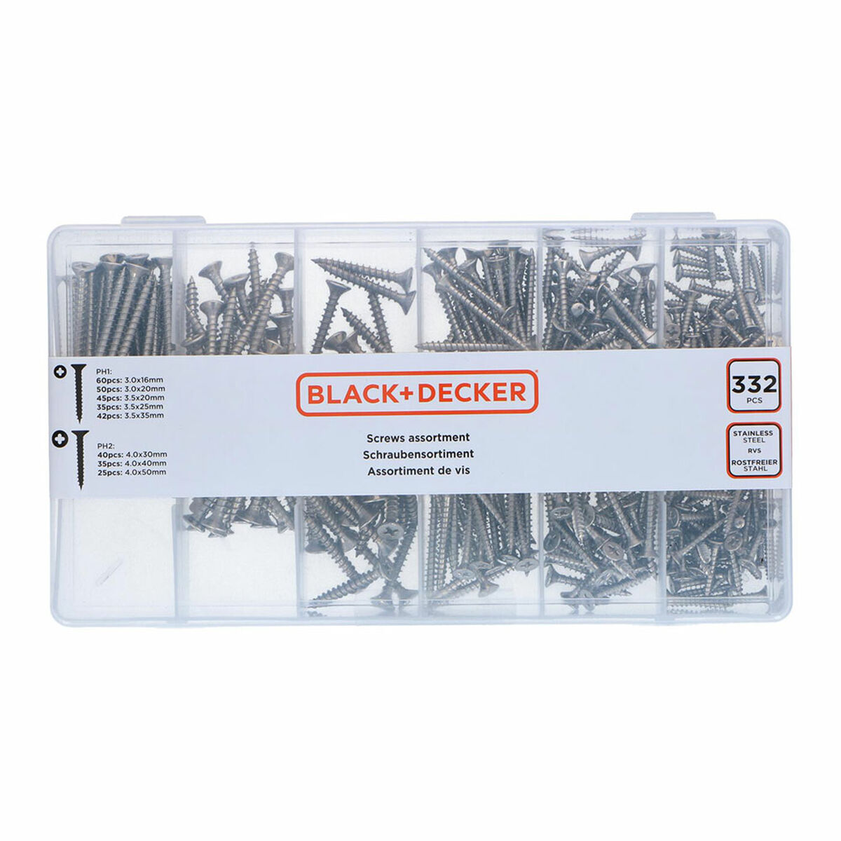 Set vijaka Black & Decker Phillips Drvo 332 Dijelovi